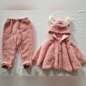 Pink Sherpa Hoodie and Pants Set